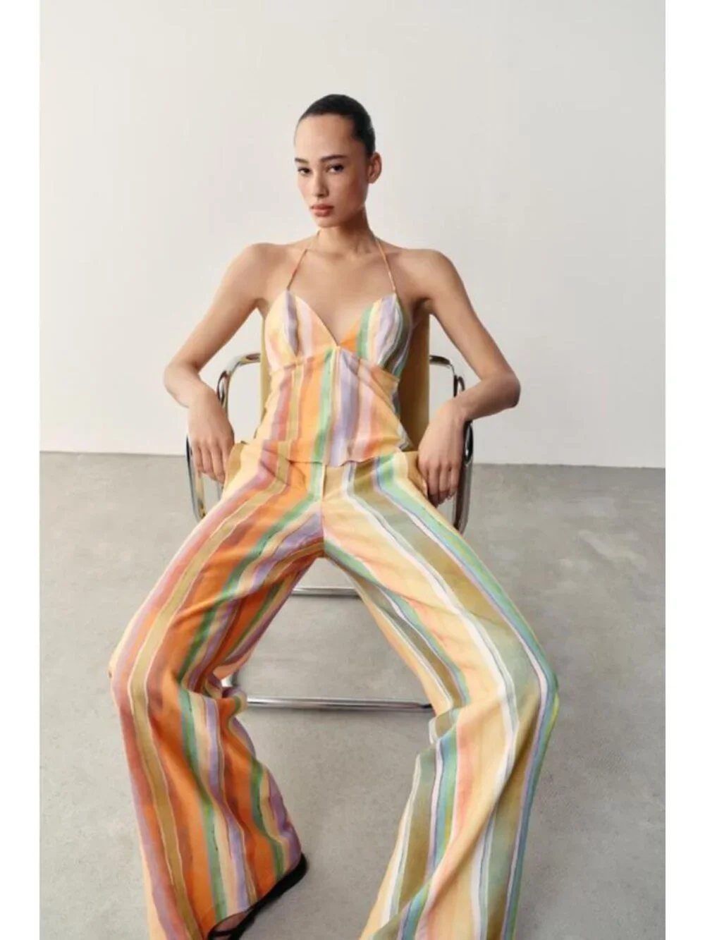 ZARA STRIPED WIDE LEG PANTS 7942/139/330